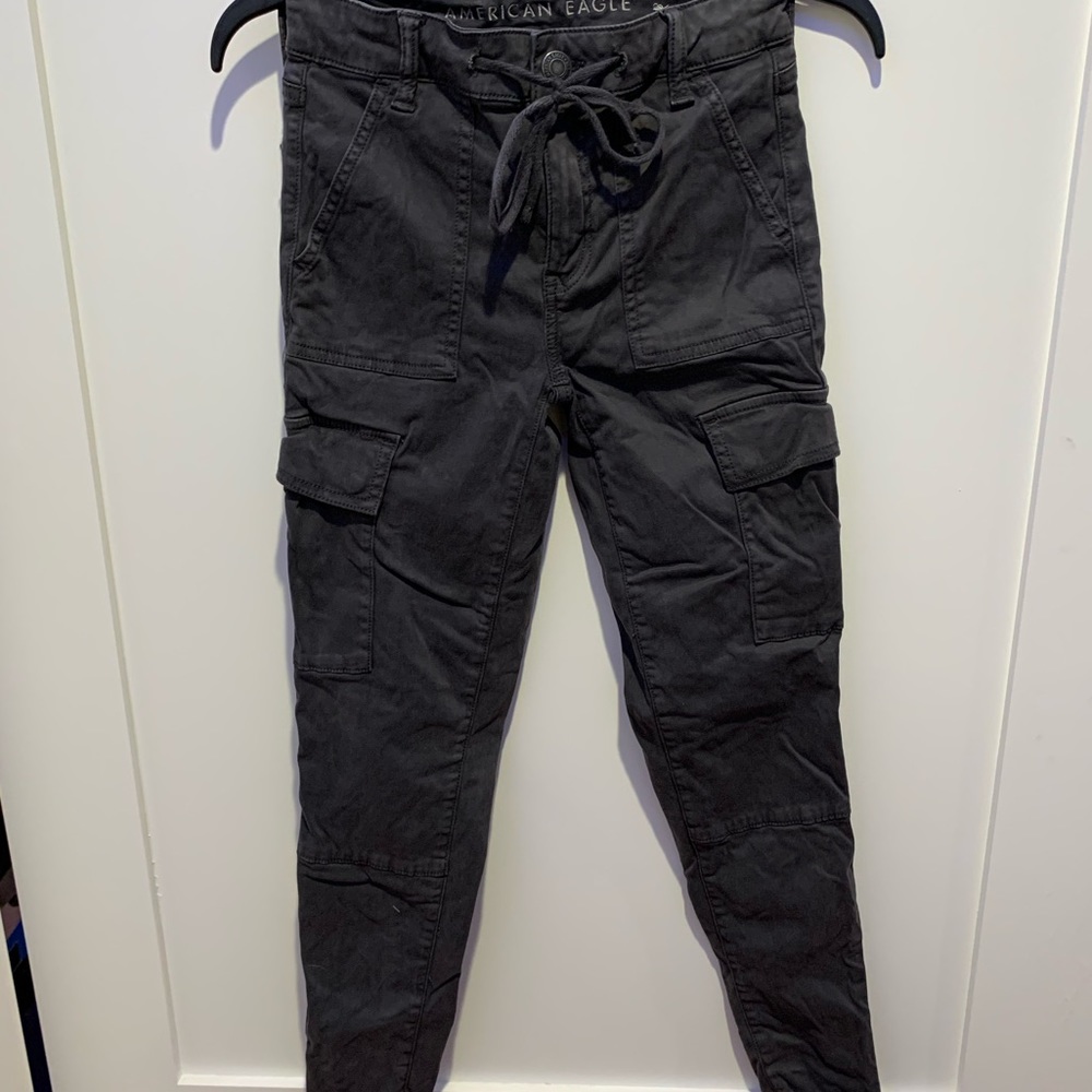 American Eagle Grey Cargo Jeans